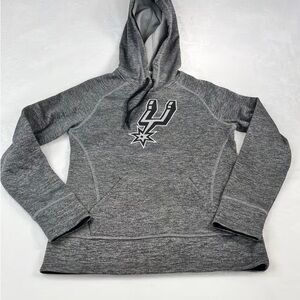 Adidas San Antonio Spurs Women’s Gray Small Pullover Hoodie Thumbholes Climawarm